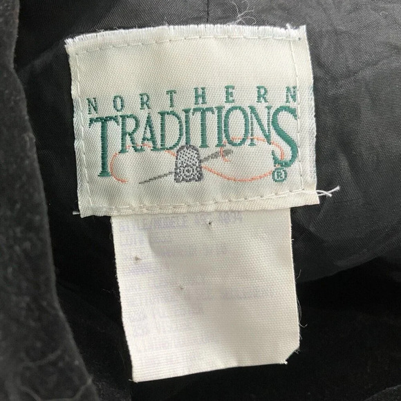 Vintage Northern Traditions Green Plaid Velvet Trim Long Line Button Front Dress - Picture 5 of 5